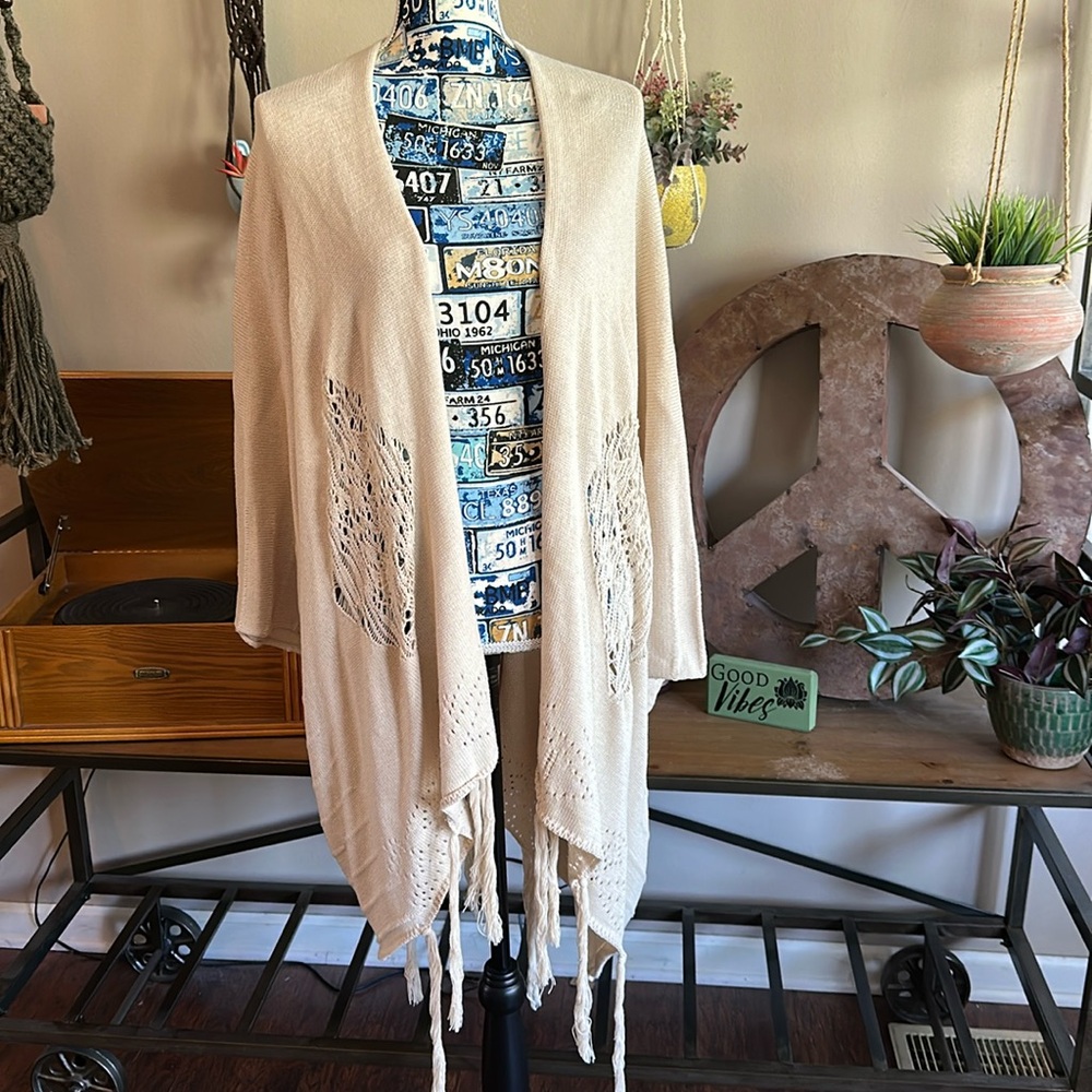Easel boho knit poncho